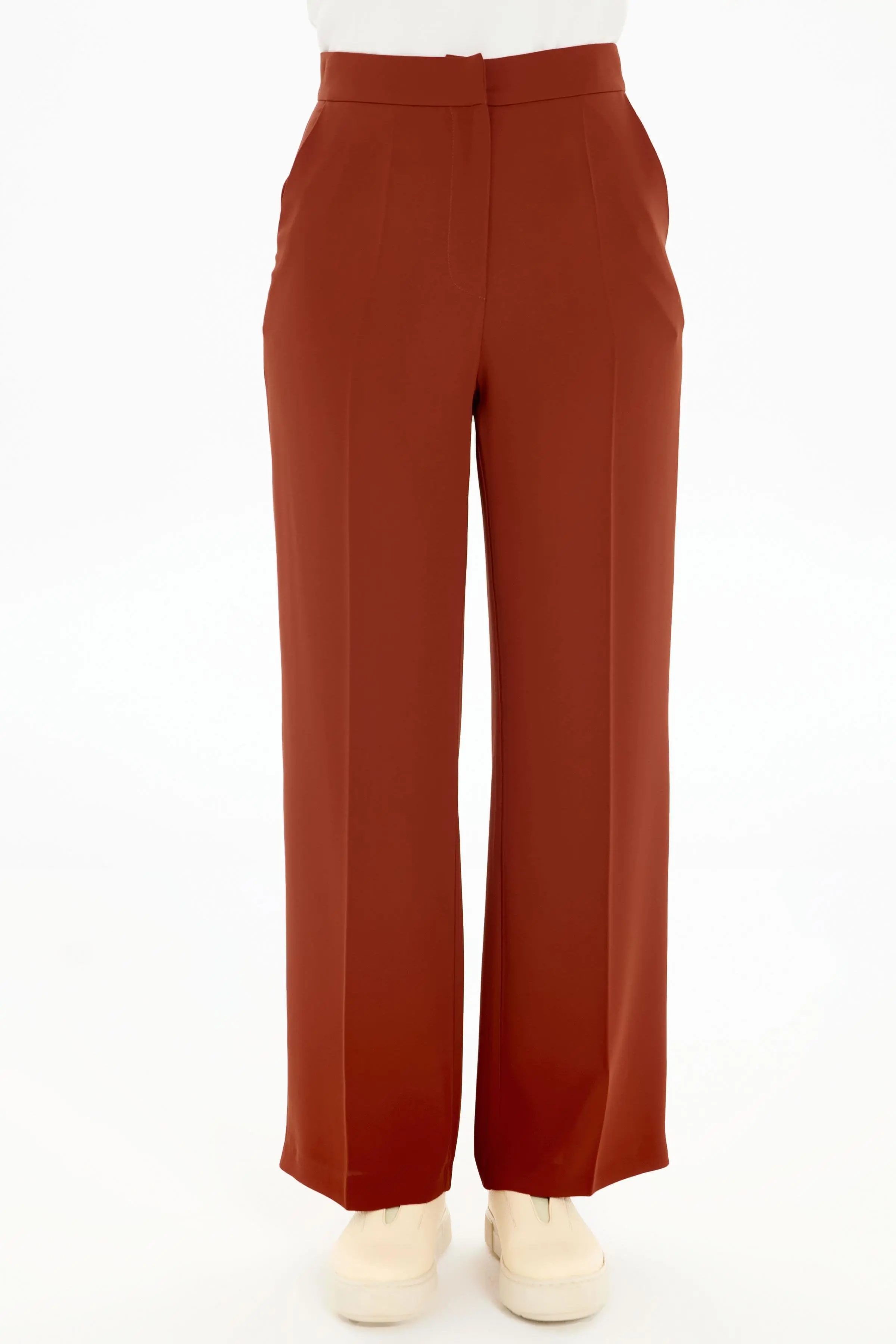 Bol Paça Cepli Pantolon - Kiremit - Image 3