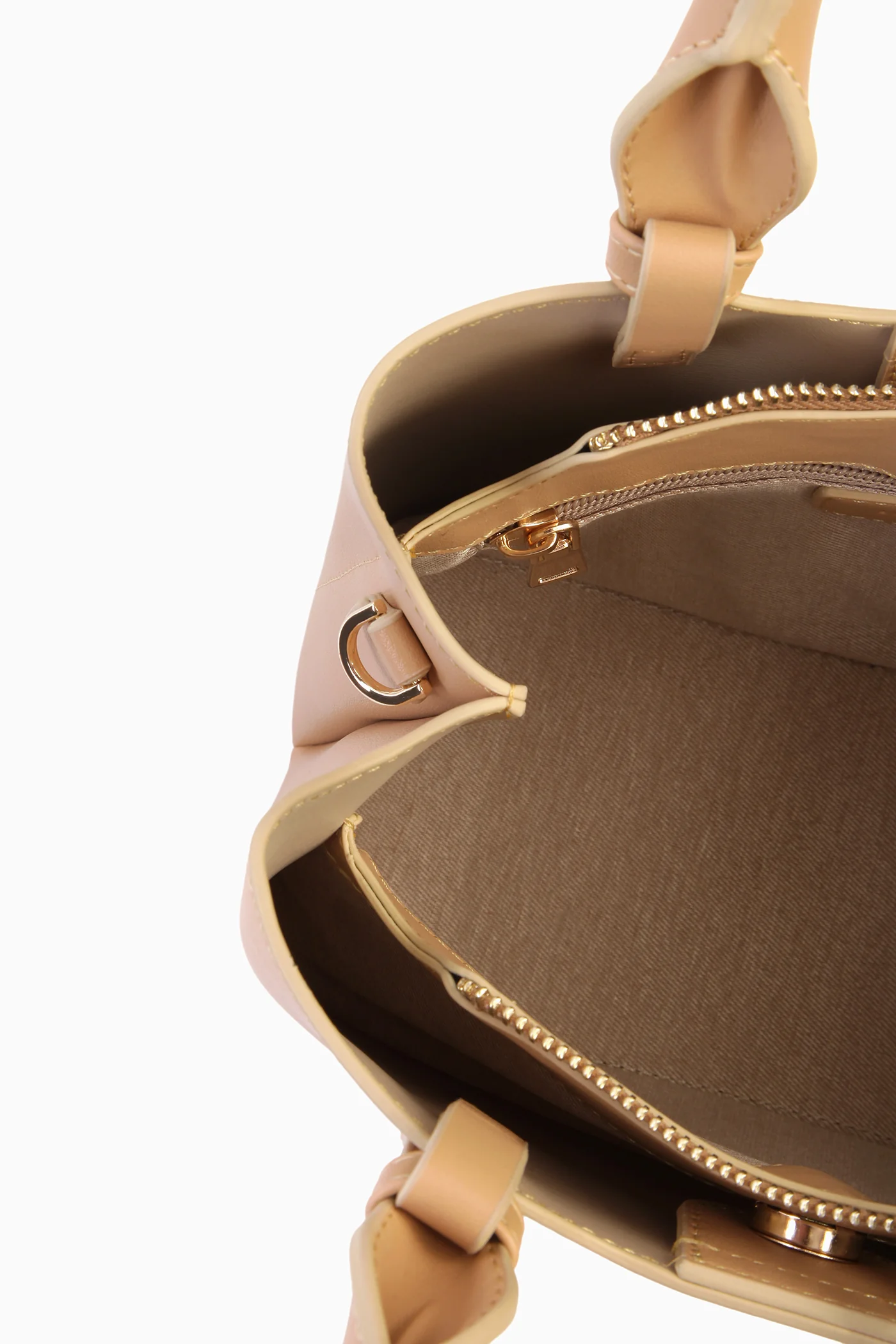 Dikiş Detaylı Kol Çantası - Camel - Image 3