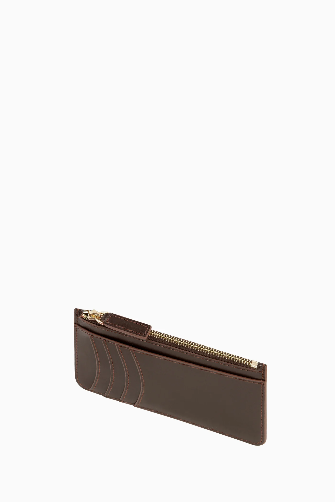 Fermuarlı Deri Kartlık - Kahve - Image 3