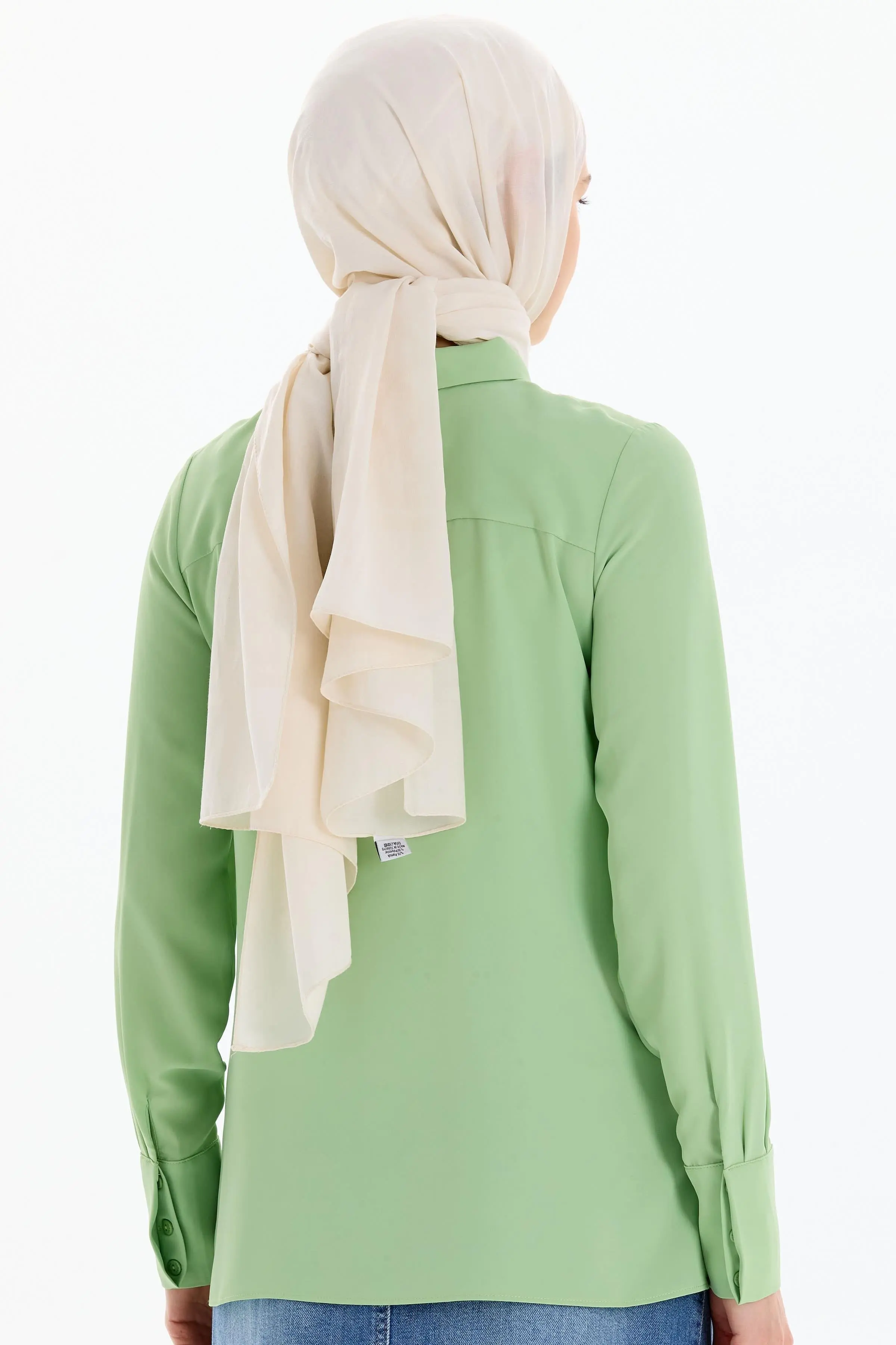 Gizli Patlı Basic Gömlek - Mint - Image 4