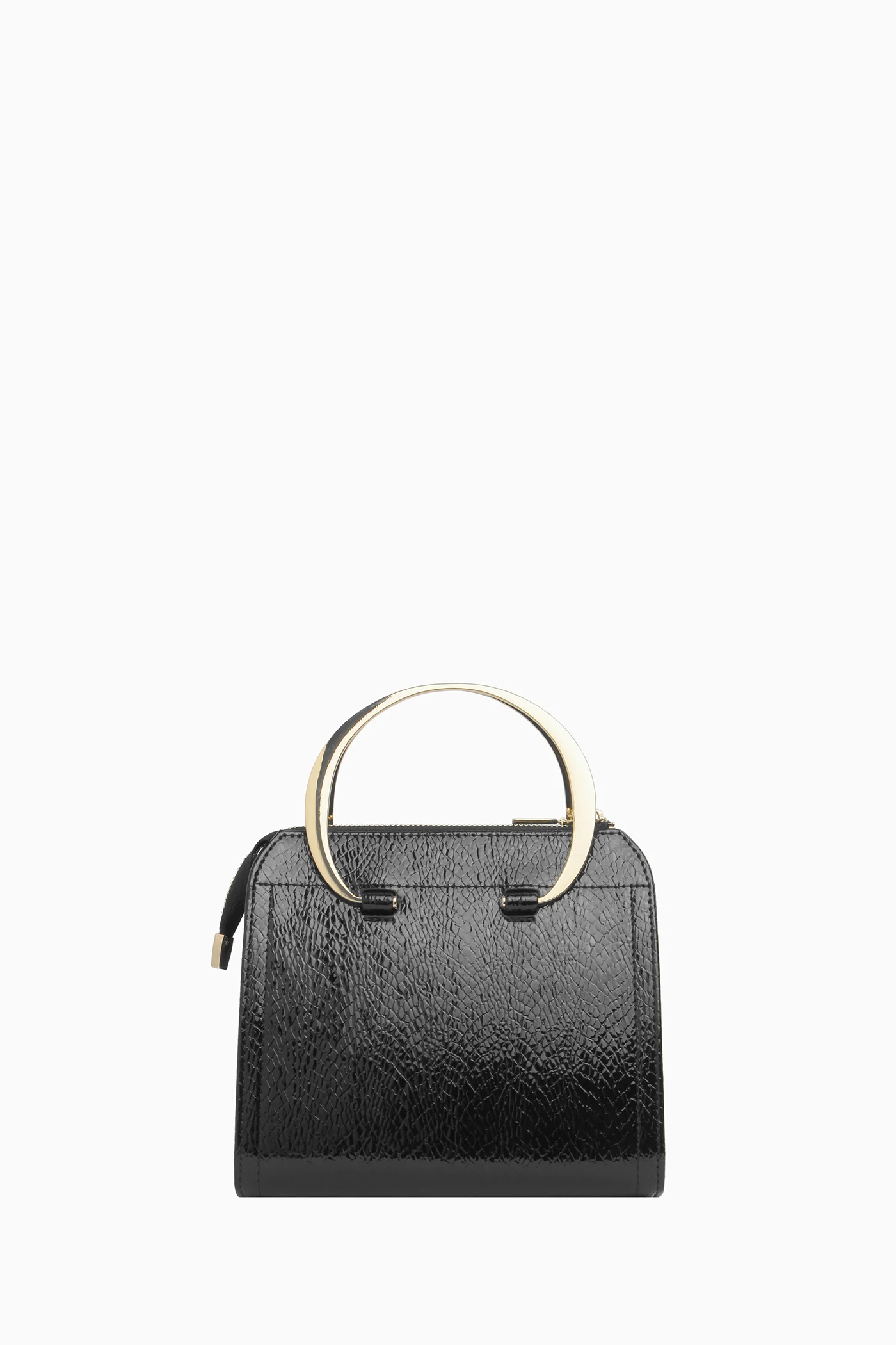 Gold Kulplu Çanta - Siyah - Image 5