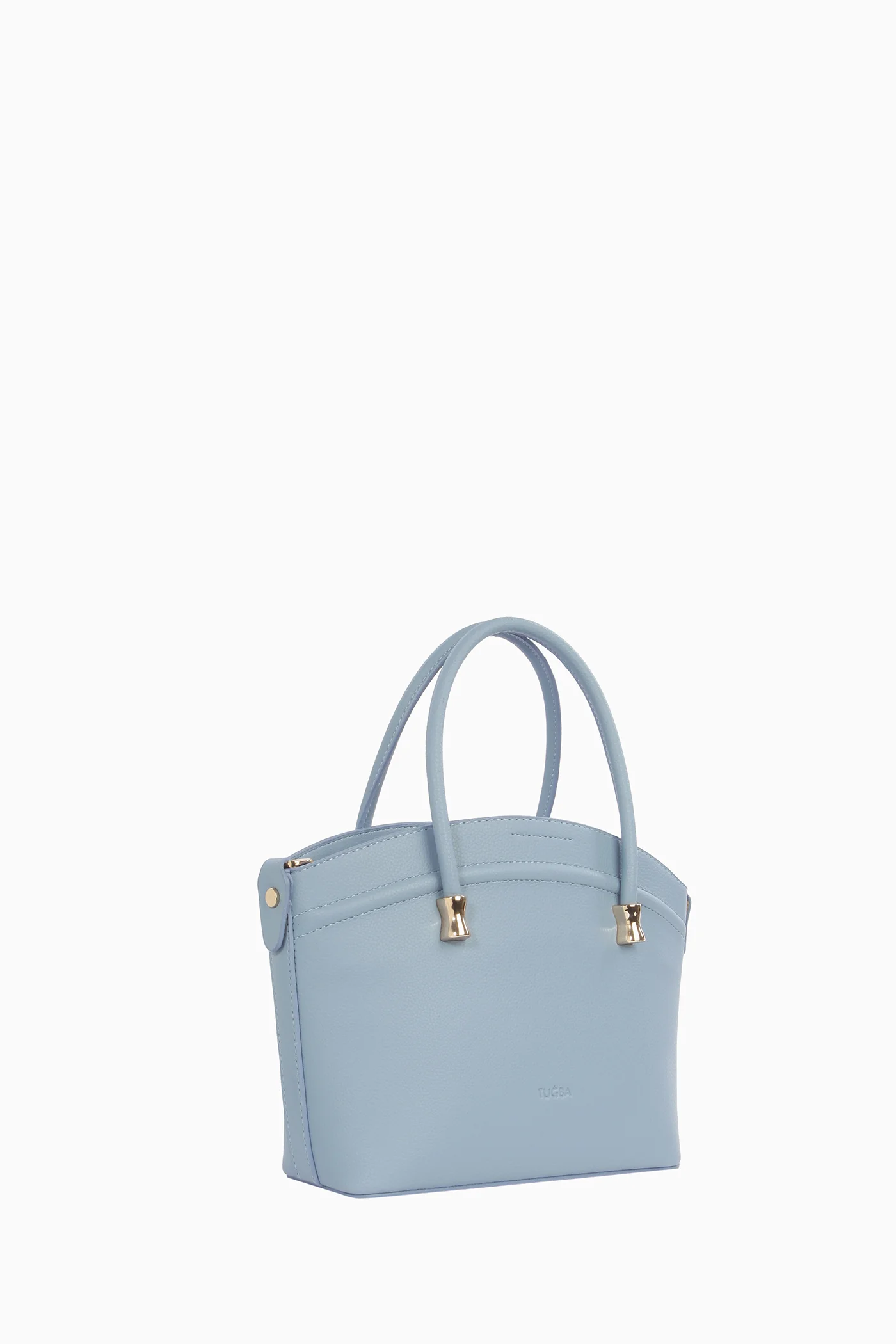 Kabartma Desenli Kova Çanta - Mavi - Image 3