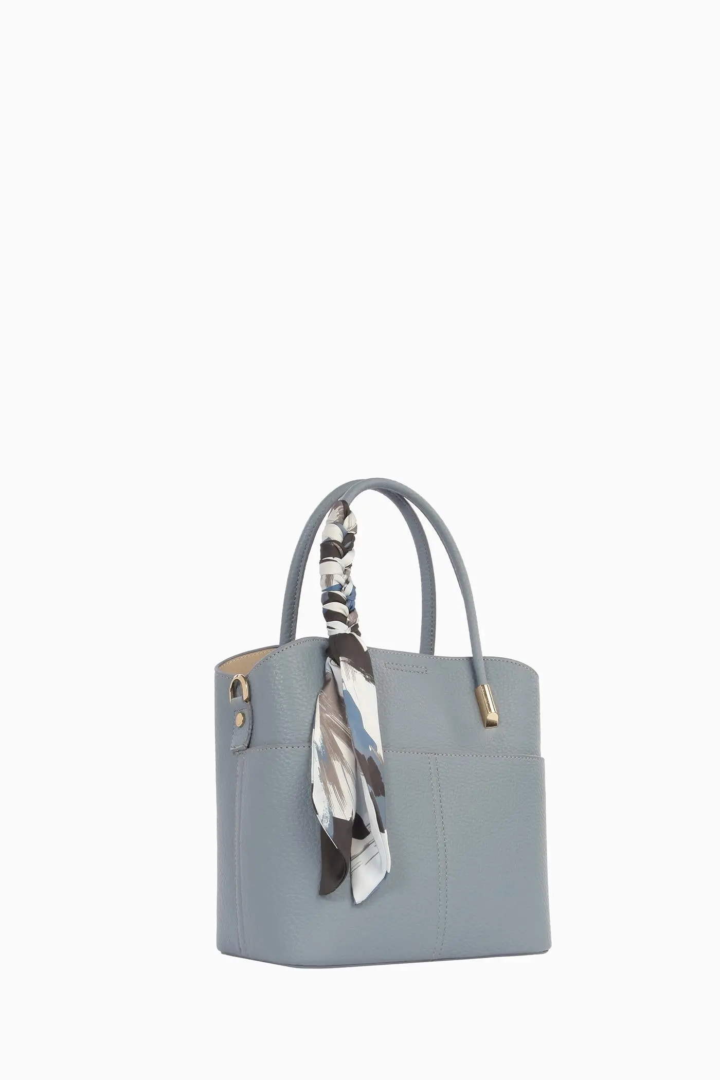 Kolon Askılı Fularlı Çanta - Mavi - Image 3